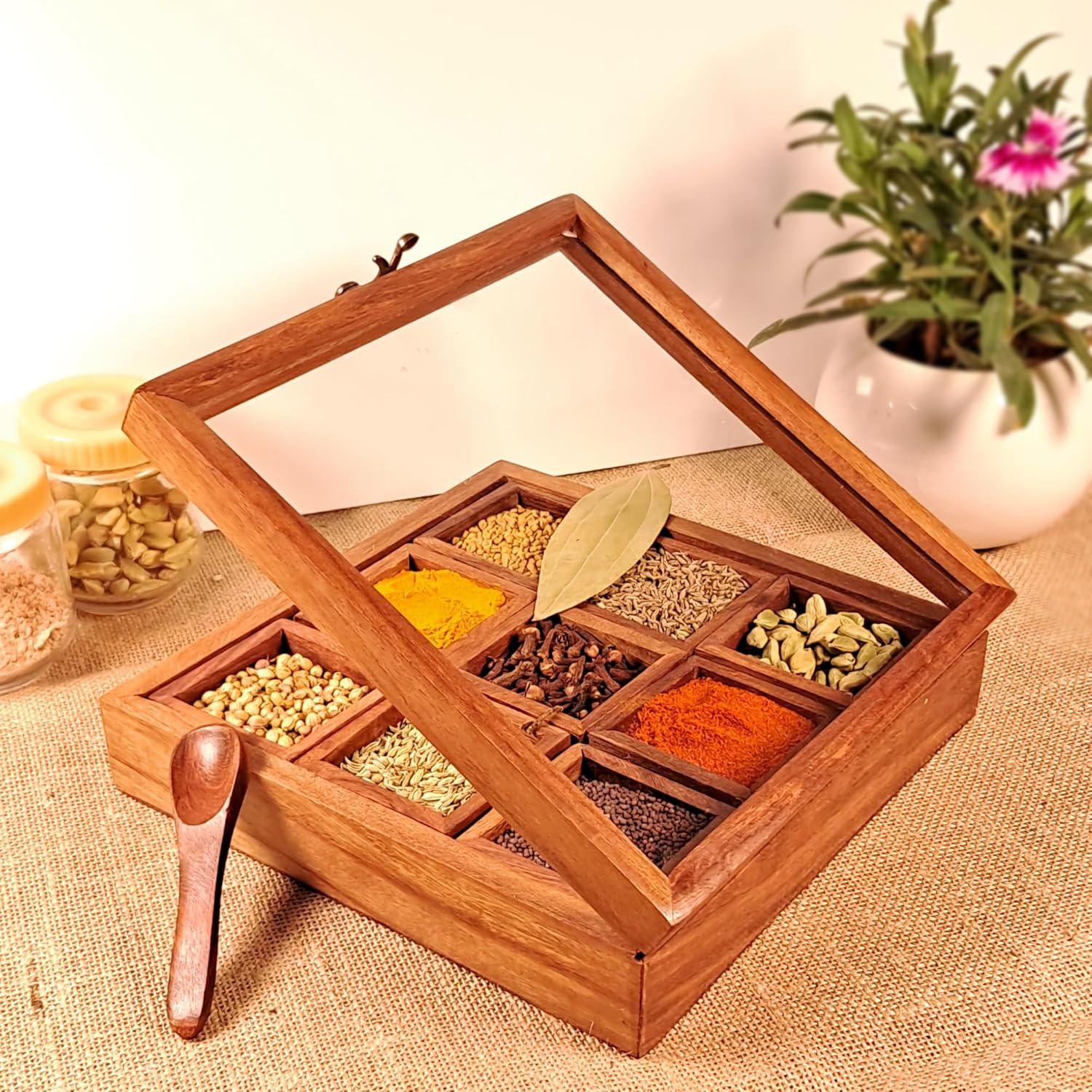 Handcrafted Acacia Wood Salad Bowl and Serving Set - Pure Wood Creation